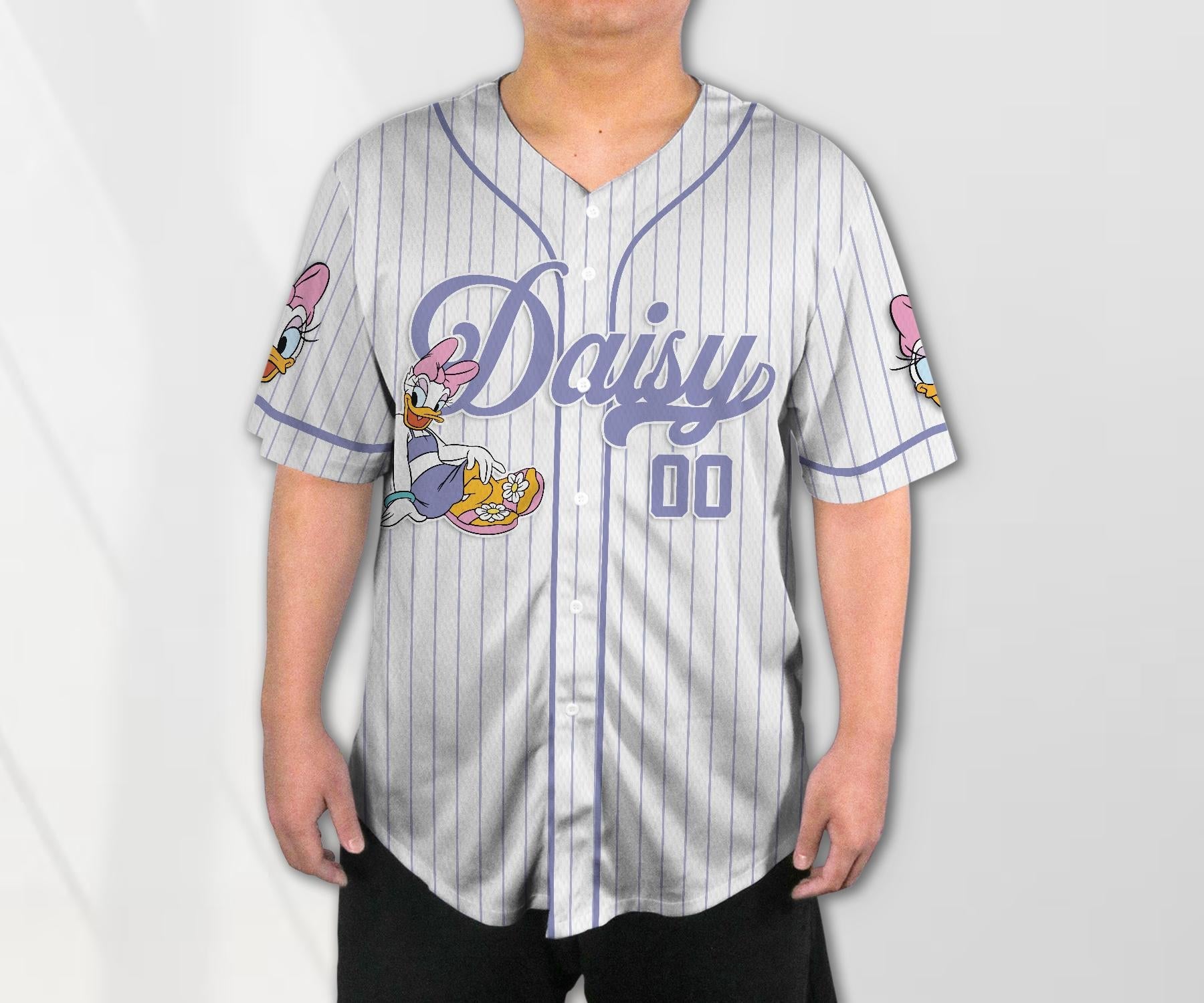 Daisy Baseball Jersey Shirt Personalized Daisy Duck Shirt Custom Baseball Jersey Shirt Gifts baseball jersey product view 2