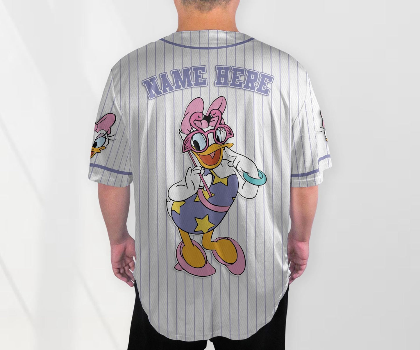 Daisy Baseball Jersey Shirt Personalized Daisy Duck Shirt Custom Baseball Jersey Shirt Gifts baseball jersey product view 3