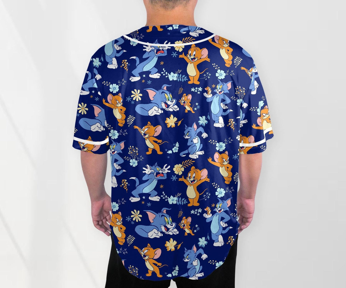 Tom And Jerry Jersey Jerry Baseball Jersey Shirt Funny Jersey Shirt Tom Shirt Gifts baseball jersey product view 3