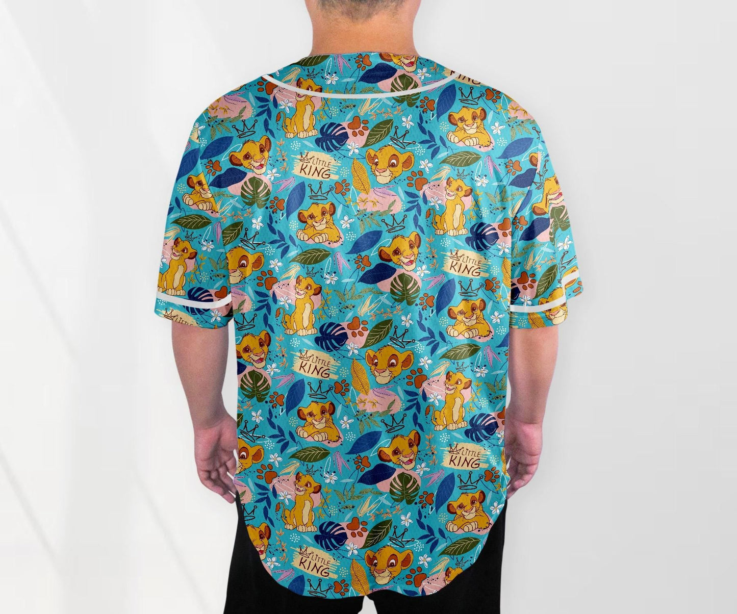 Simba Jersey Shirt The Lion King Baseball Jersey Shirt Funny Jersey Shirt Summer Tropical Shirt Simba Shirt Gifts baseball jersey product view 3