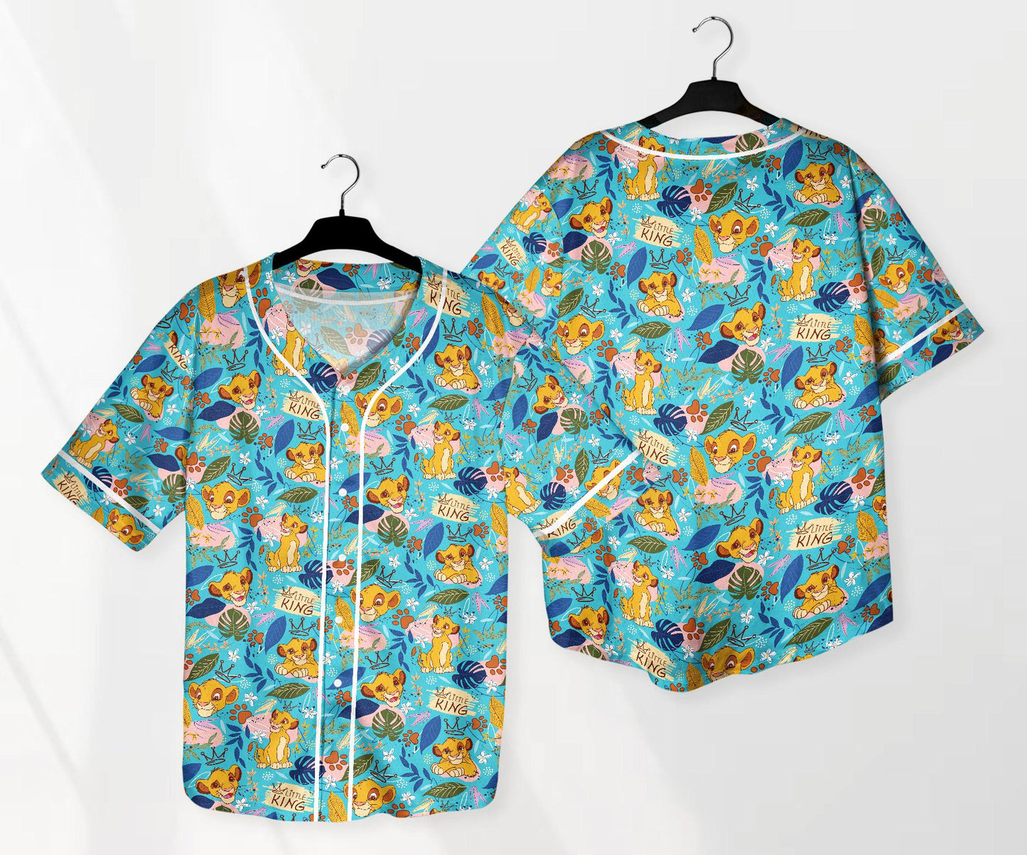 Simba Jersey Shirt The Lion King Baseball Jersey Shirt Funny Jersey Shirt Summer Tropical Shirt Simba Shirt Gifts baseball jersey product view 1
