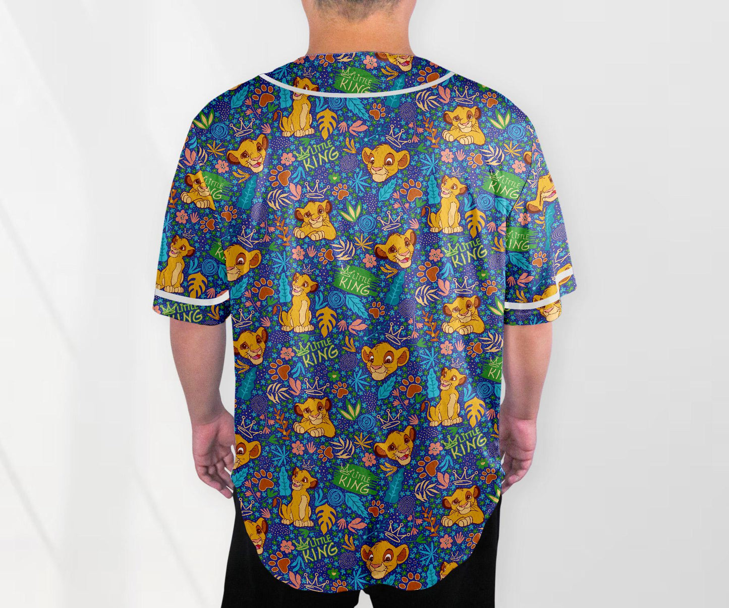 Simba Jersey Shirt Lion King Baseball Jersey Shirt Funny Simba Baseball Jersey Summer Tropical Shirt Simba Shirt Gifts baseball jersey product view 3