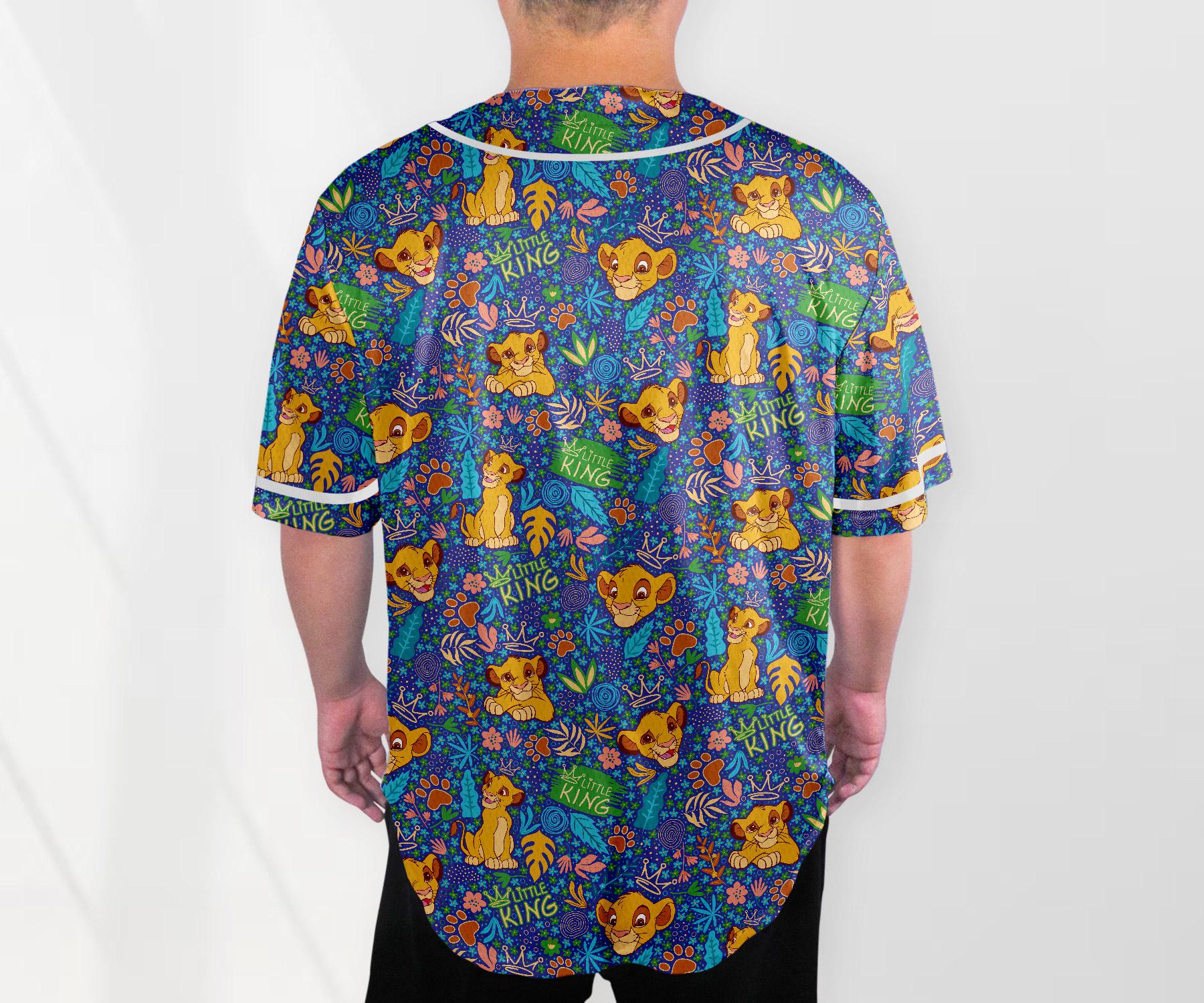 Simba Jersey Shirt Lion King Baseball Jersey Shirt Funny Simba Baseball Jersey Summer Tropical Shirt Simba Shirt Gifts baseball jersey product view 3