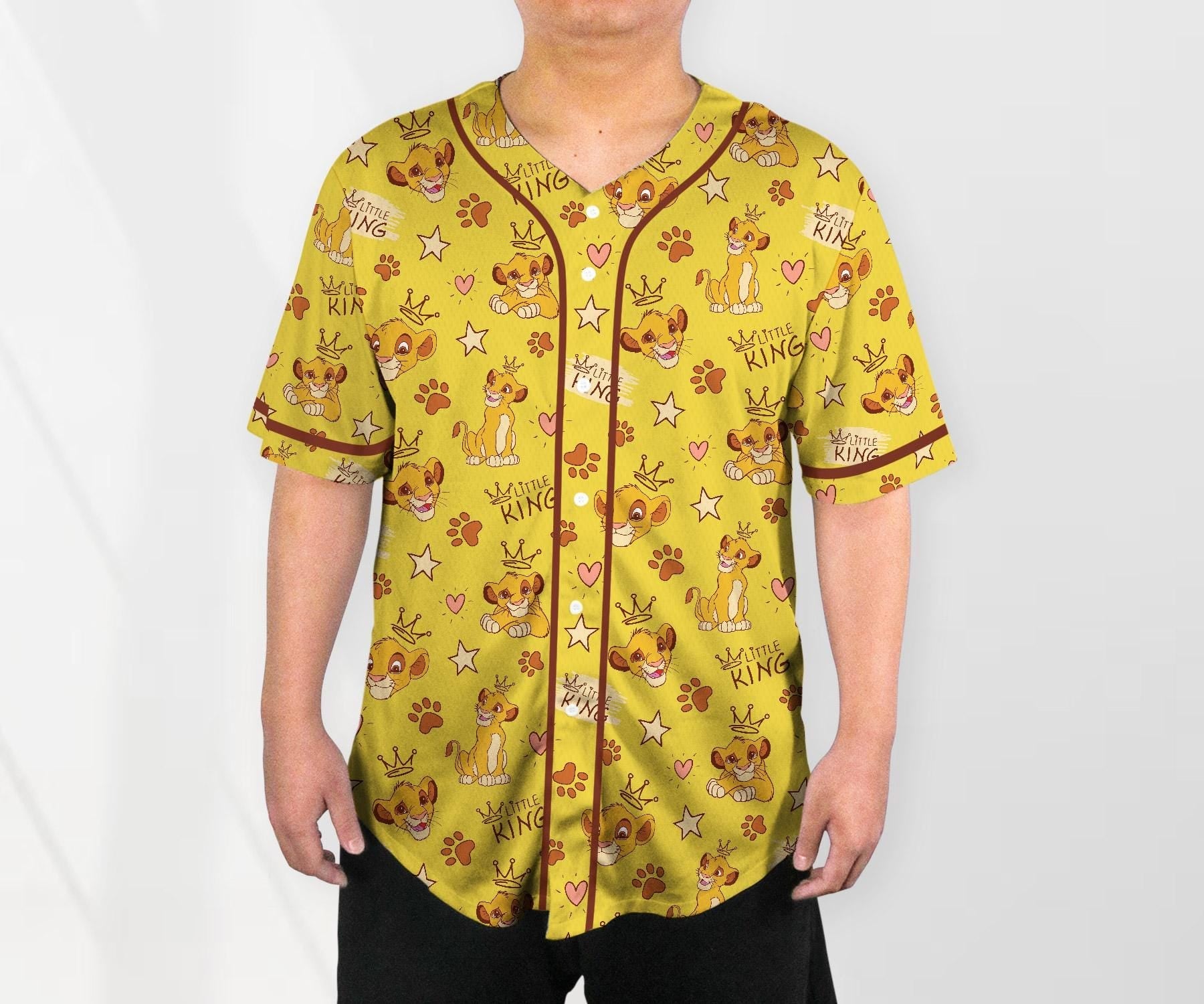 Simba Jersey Shirt The Lion King Baseball Jersey Shirt Funny Jersey Shirt Simba Shirt Gifts baseball jersey product view 2