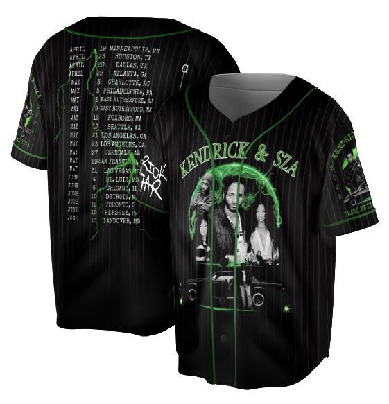 Vintage Ken-drick Lamar With SZ-A Jersey, Ken-drick Lamar Tour Shirt, SZ-A Tour Shirt sports jersey product view 1