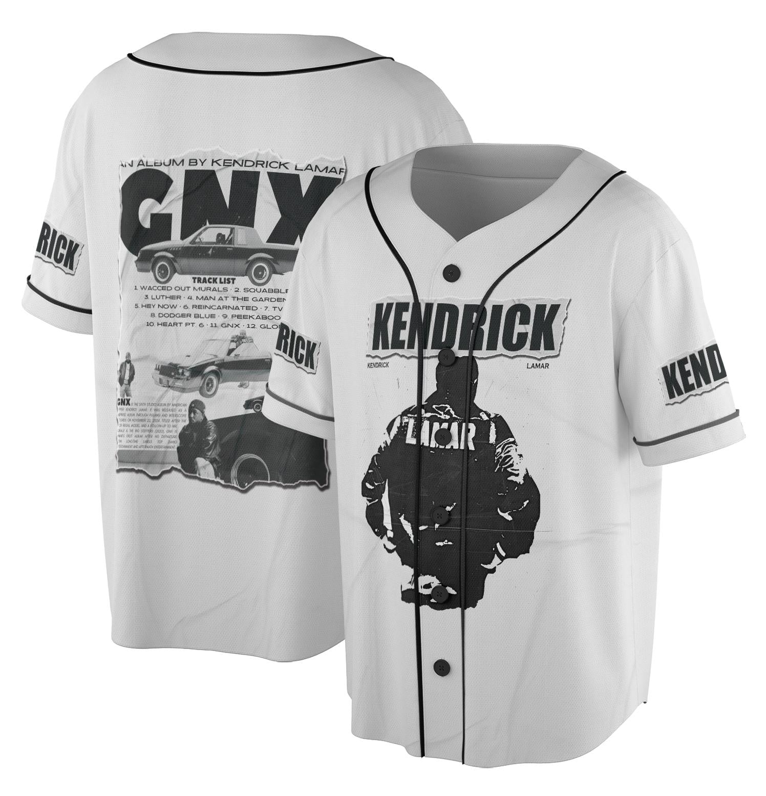 Kend Lamar GNX Jersey, Vintage GNX Racing Glub, Kend Lamar Limited Edition sports jersey product view 1