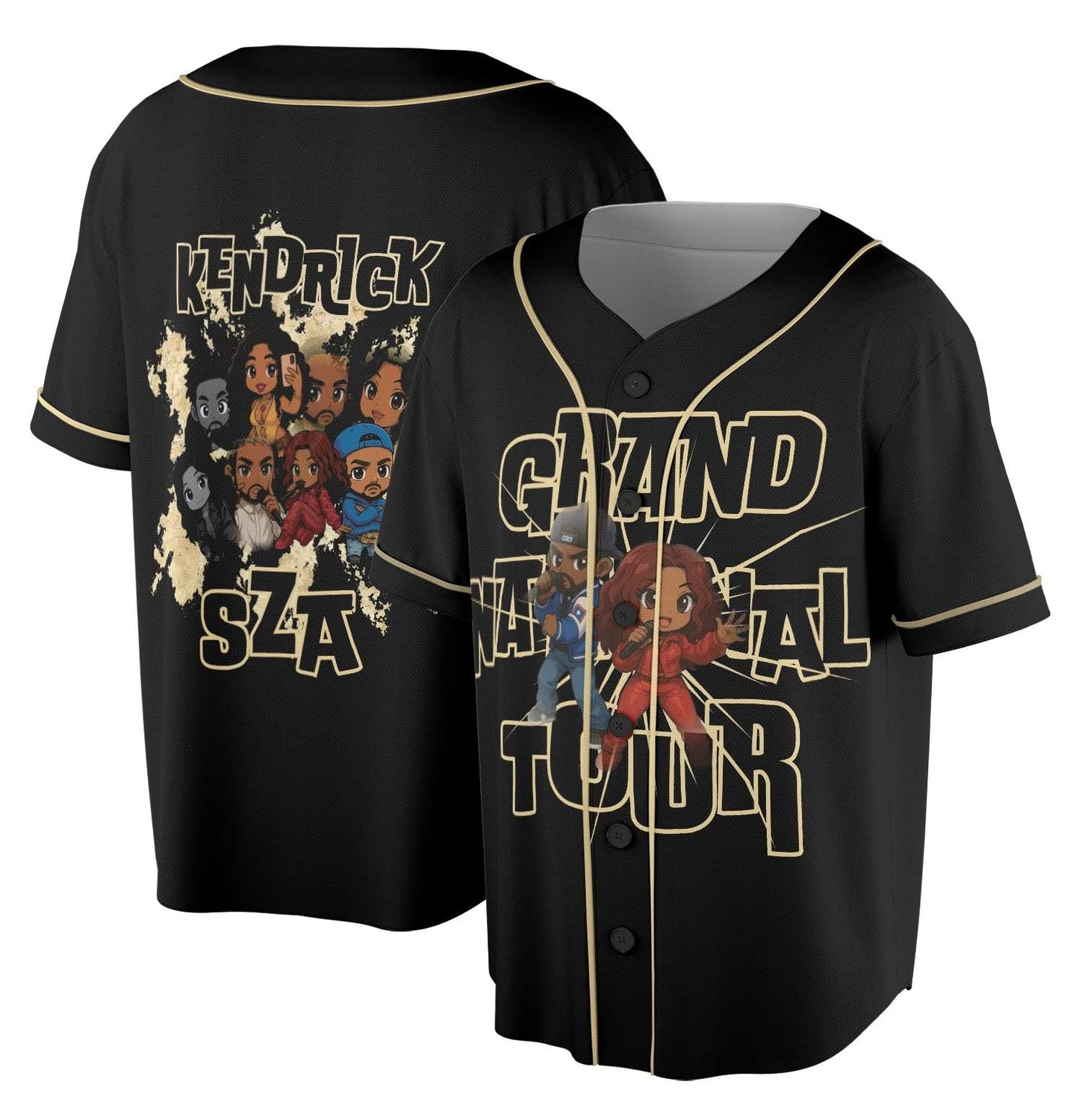 Tour Kend-rick Lamar & SZA Jersey sports jersey product view 1