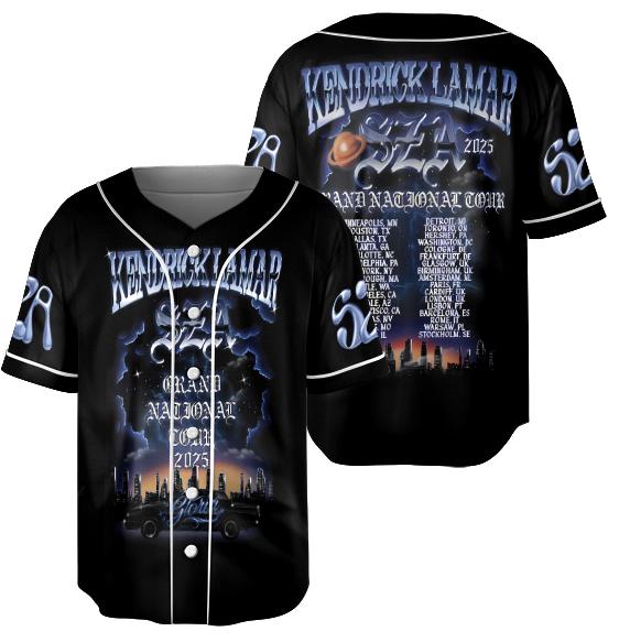Concert Style Kendrick Lamar & Sza Jersey sports jersey product view 1