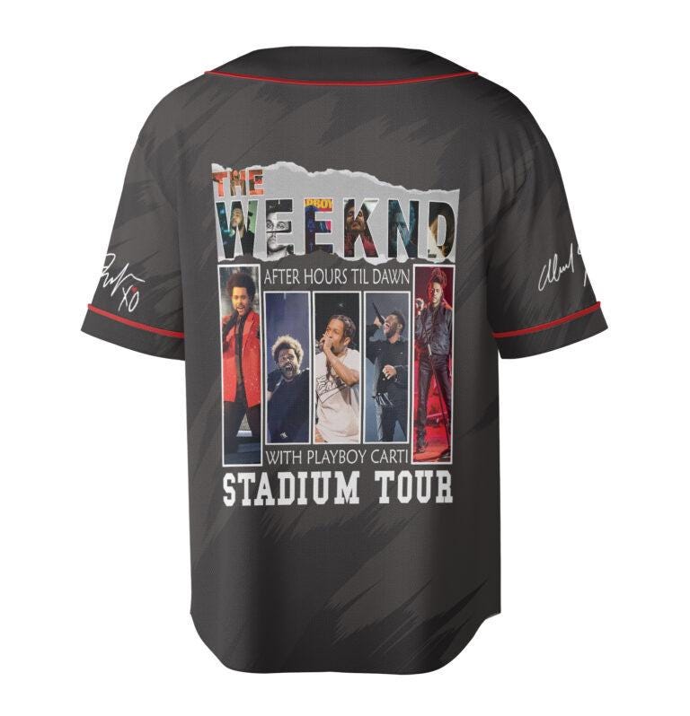 The Weeknd All Album Baseball Jersey, After Hours Til Dawn Jersey, The Weeknd With Playboy Carti baseball jersey product view 3