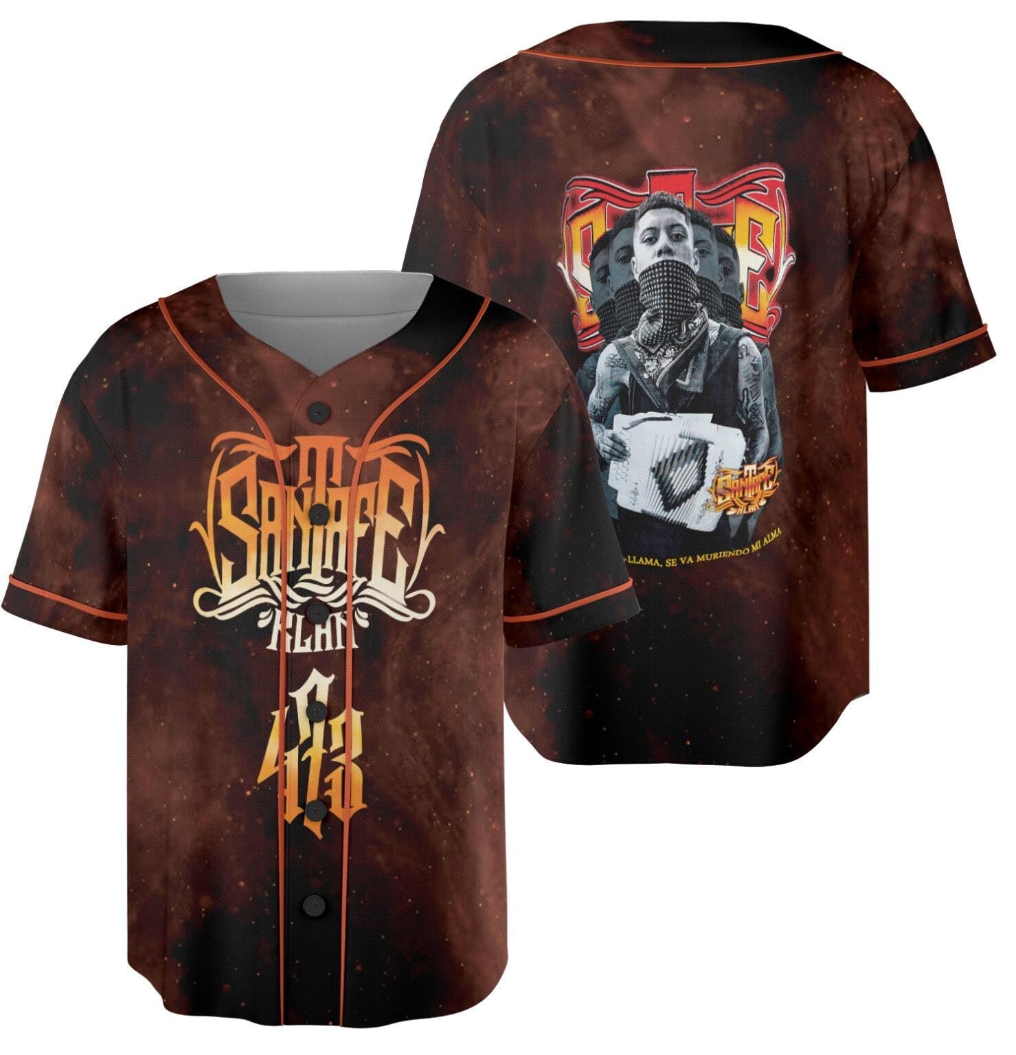 Santa Fe Klan Se Apago La Llama Playera Negra Dragon’s Fire Black Jersey Mexico sports jersey product view 1