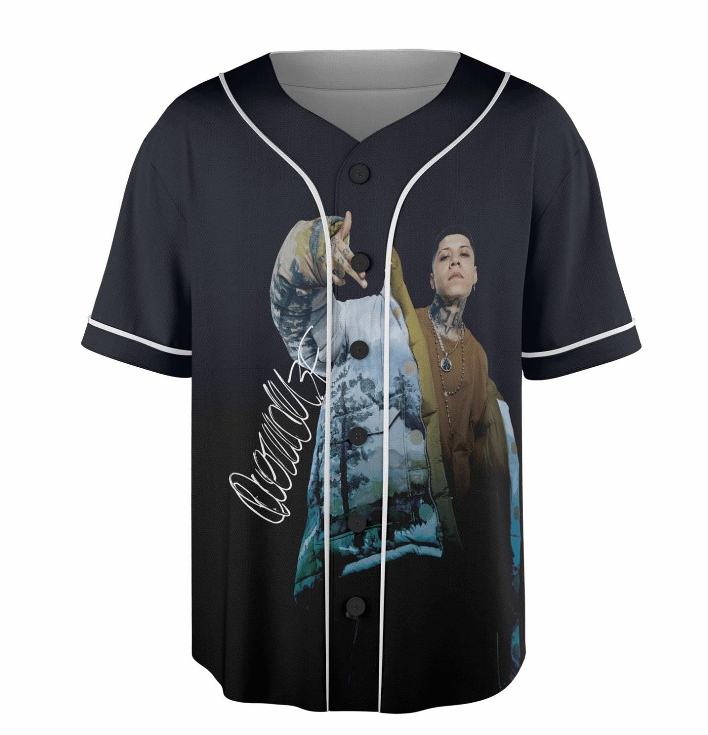 Santa Fe Klan Se Apago La Llama Playera Negra Black Jersey Mexico sports jersey product view 2