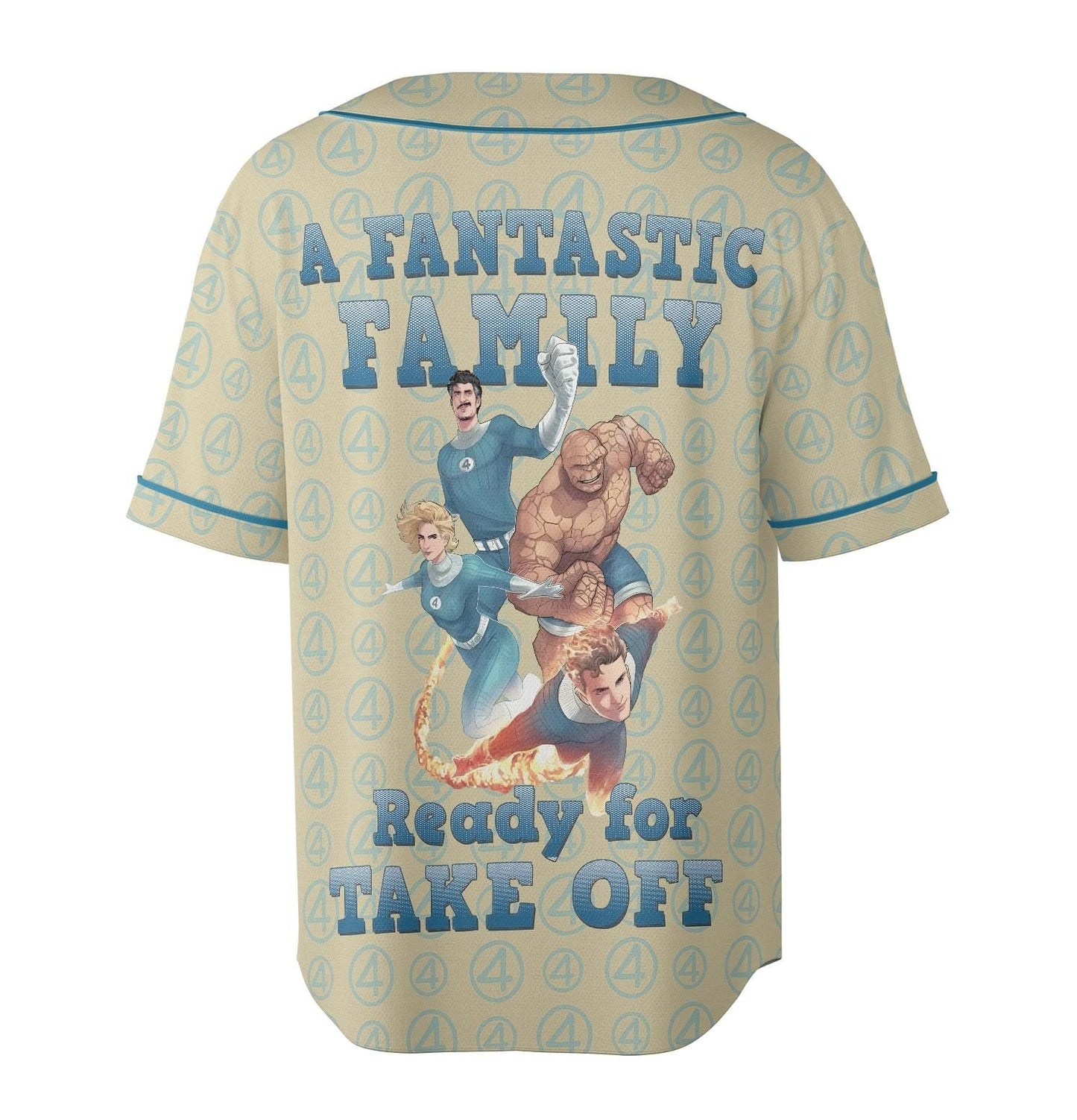 The Fantastic Four First Steps Unisex Baseball Jersey, Movie Jersey baseball jersey product view 2