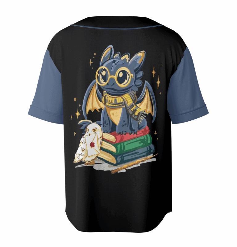 Cute dragon halloween Jersey, dragon vector, vector halloween, wizard dragon, vector dragon Jersey sports jersey product view 3