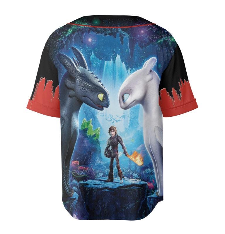 How to Train Your Dragon Toothless 3D Jersey, Movie Jersey, Cute Dragon Toothless sports jersey product view 3
