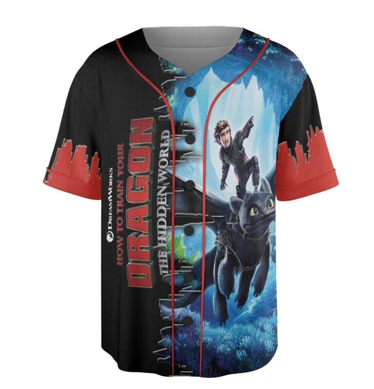How to Train Your Dragon Toothless 3D Jersey, Movie Jersey, Cute Dragon Toothless sports jersey product view 2
