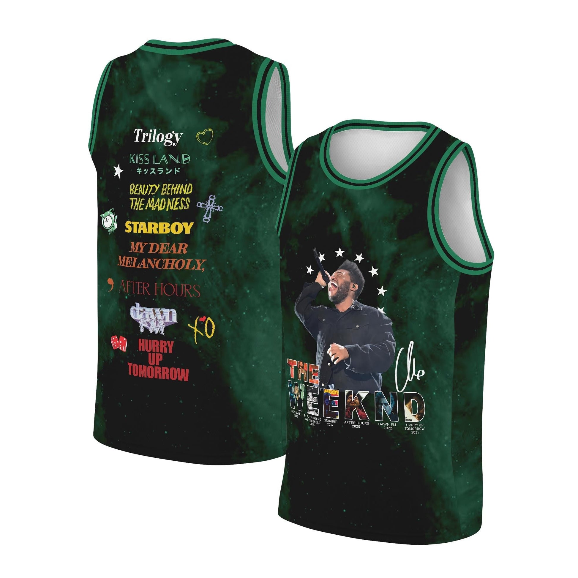 The Weeknd Merch XO Basketball Jersey, Graphic Tee, Hip Hop Lover Gift,Clothing, Hipster Fashion Top basketball jersey product view 1