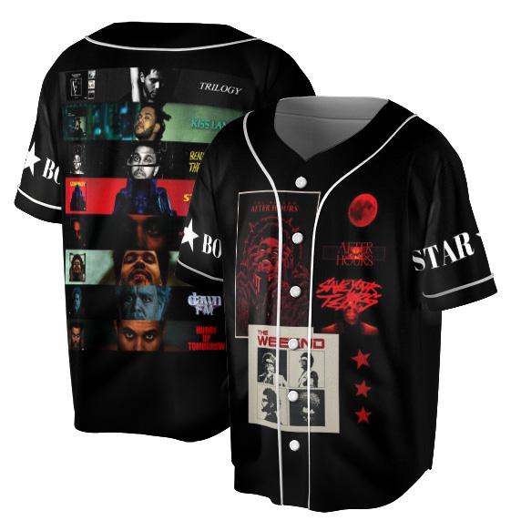 The Weeknd Merch XO Albums Jersey, Top Albums The Weeknd Vintage Jersey sports jersey product view 1