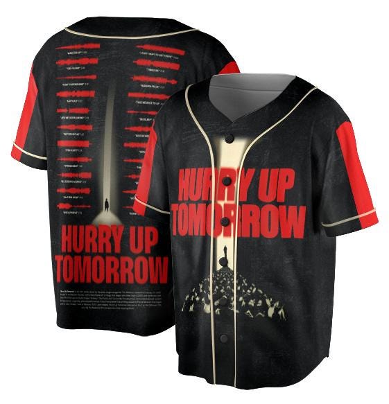The Weeknd Hurry Up Tomorrow Jersey, Vintage Hip Hop Jersey, The Weeknd Concert Merch for Fans, Iconic Hip Hop 90s Graphic sports jersey product view 1