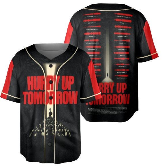 The Weeknd Hurry Up Tomorrow Jersey, Vintage Hip Hop Jersey, The Weeknd Concert Merch for Fans, Iconic Hip Hop 90s Graphic sports jersey product view 2