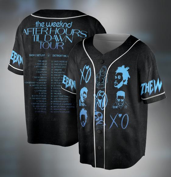 The Weeknd Tour 2025 Baseball Jersey baseball jersey product view 1