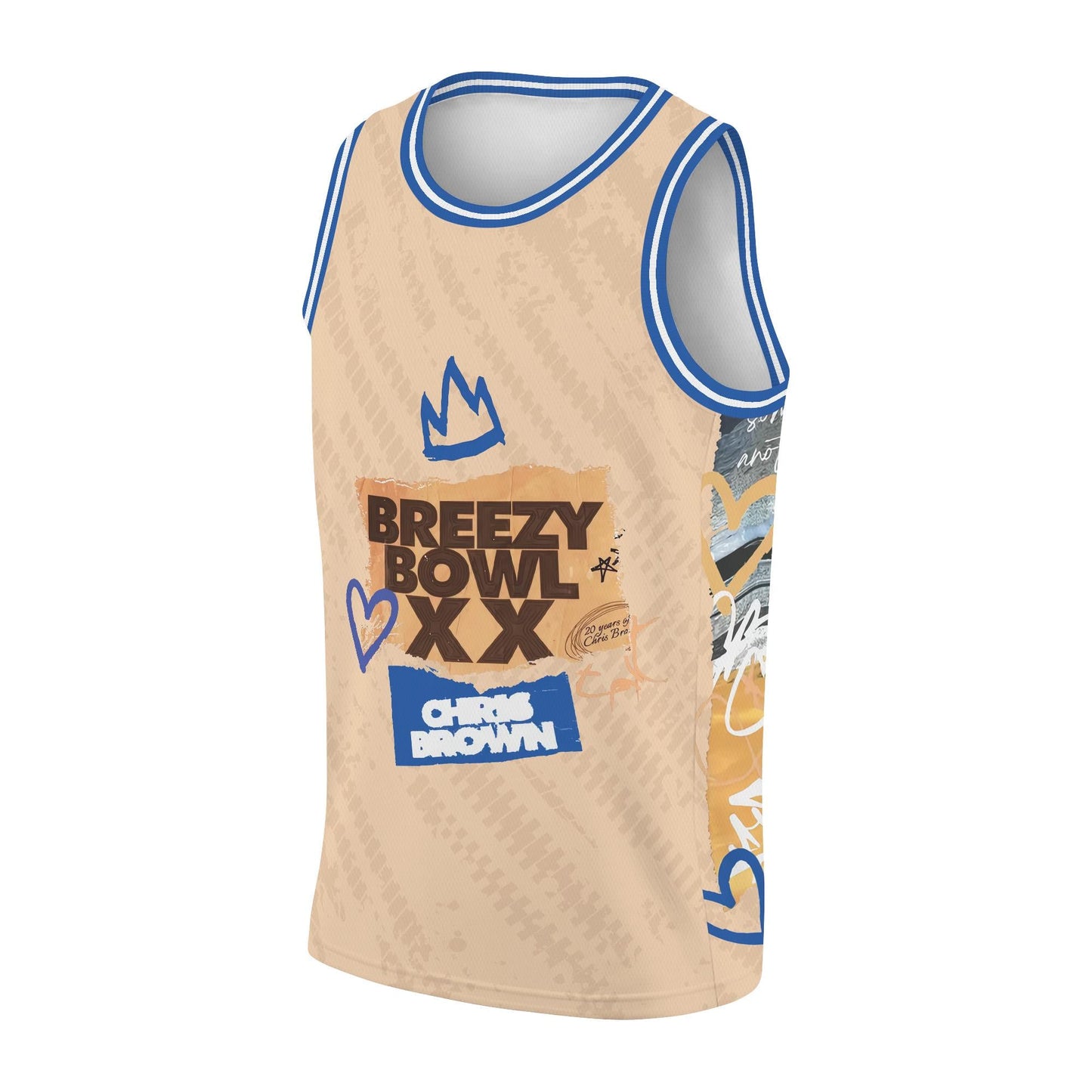 Chris Brown Tour 2025 Baseketball Jersey sports jersey product view 1