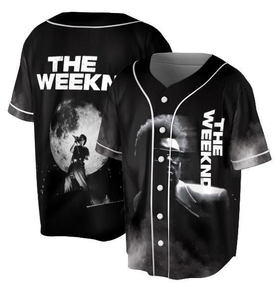 The Weeknd Hurry Up Tomorrow BAseball Jersey, Vintage Hip Hop Unisex Graphic Shirt, The Weeknd Concert Merch for Fans baseball jersey product view 1