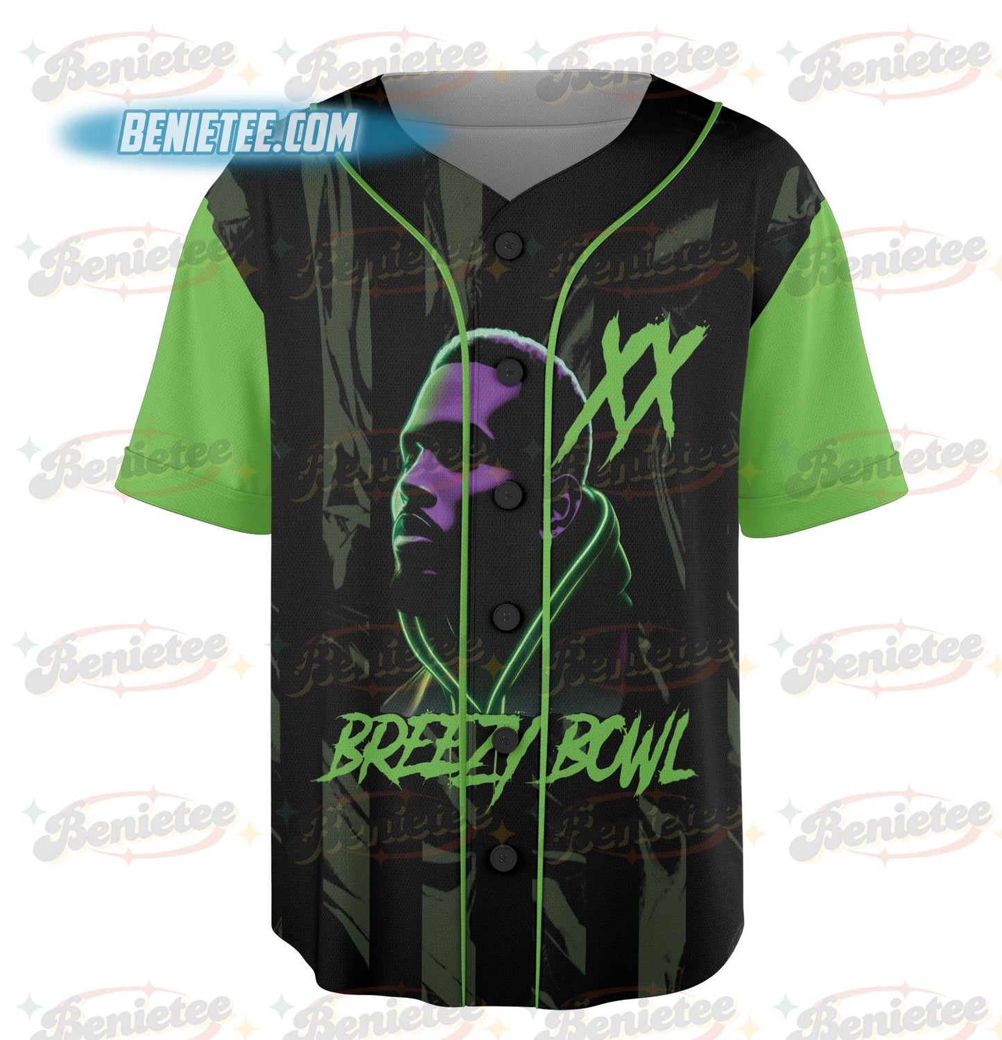 Retro Chris Brown Baseball Jersey baseball jersey product view 1