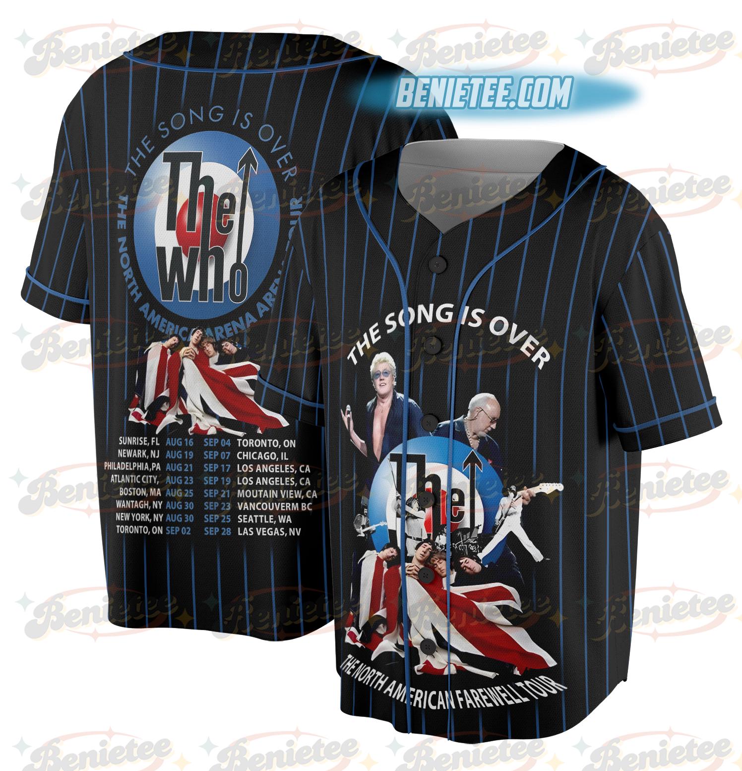 The Who Jersey, New The Song Is Over Hot Tour 2025 Fan Gift sports jersey product view 1