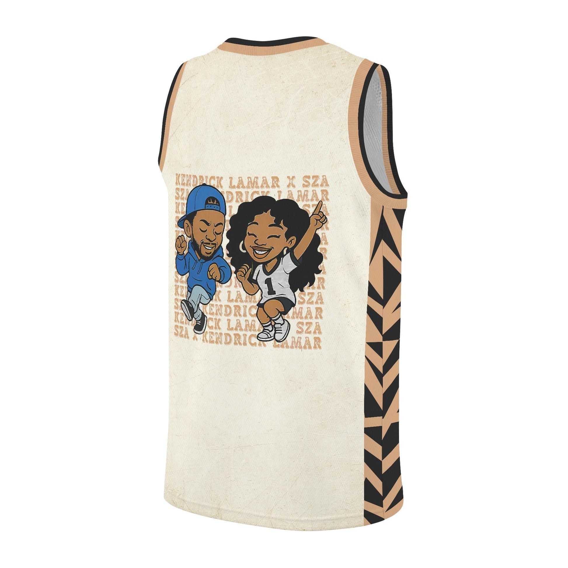 Kendrick Lamar & SZA Rap Tour 2025 Basketball Jersey basketball jersey product view 2
