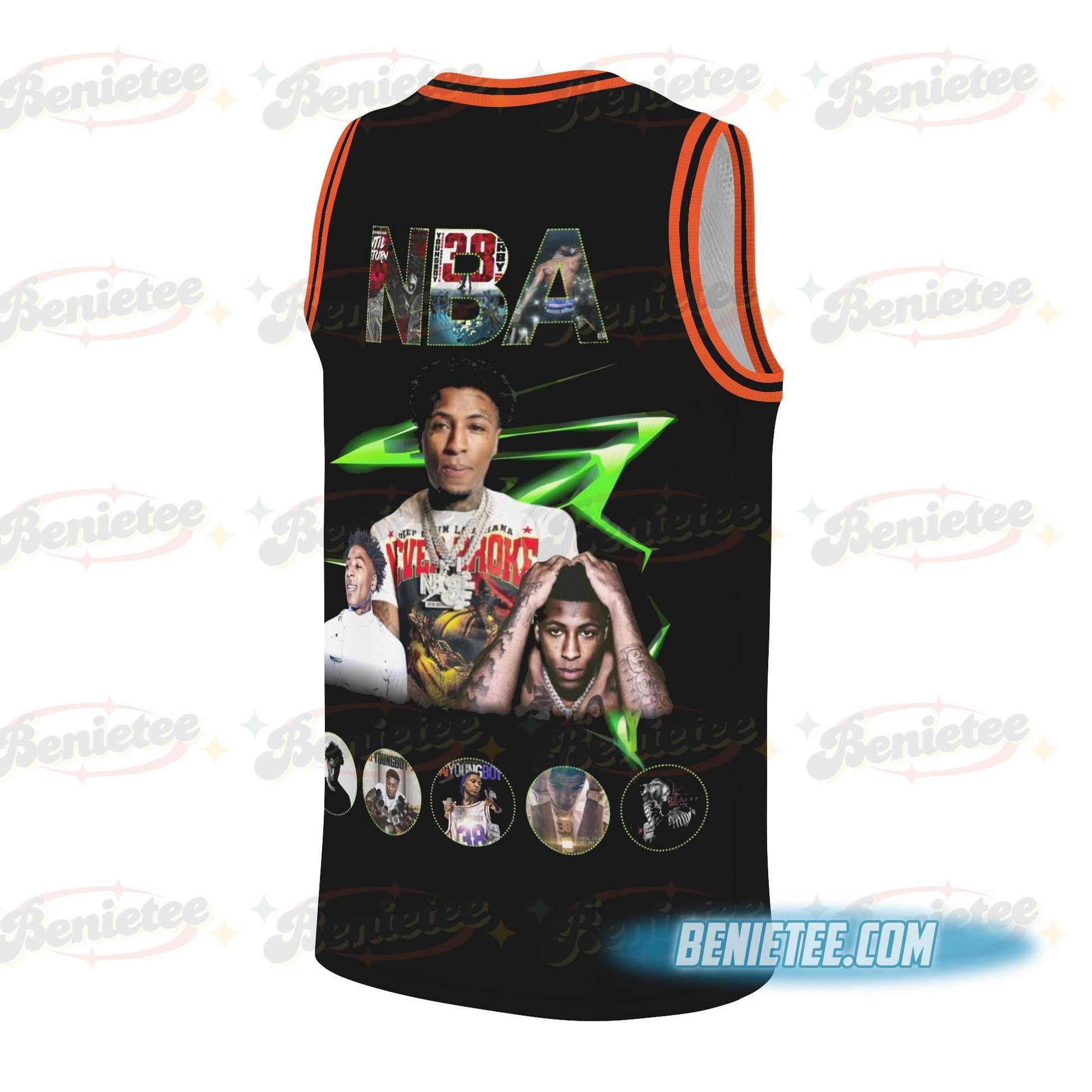 Limited NBA Youngboy Never Broke Again Jersey basketball jersey product view 2
