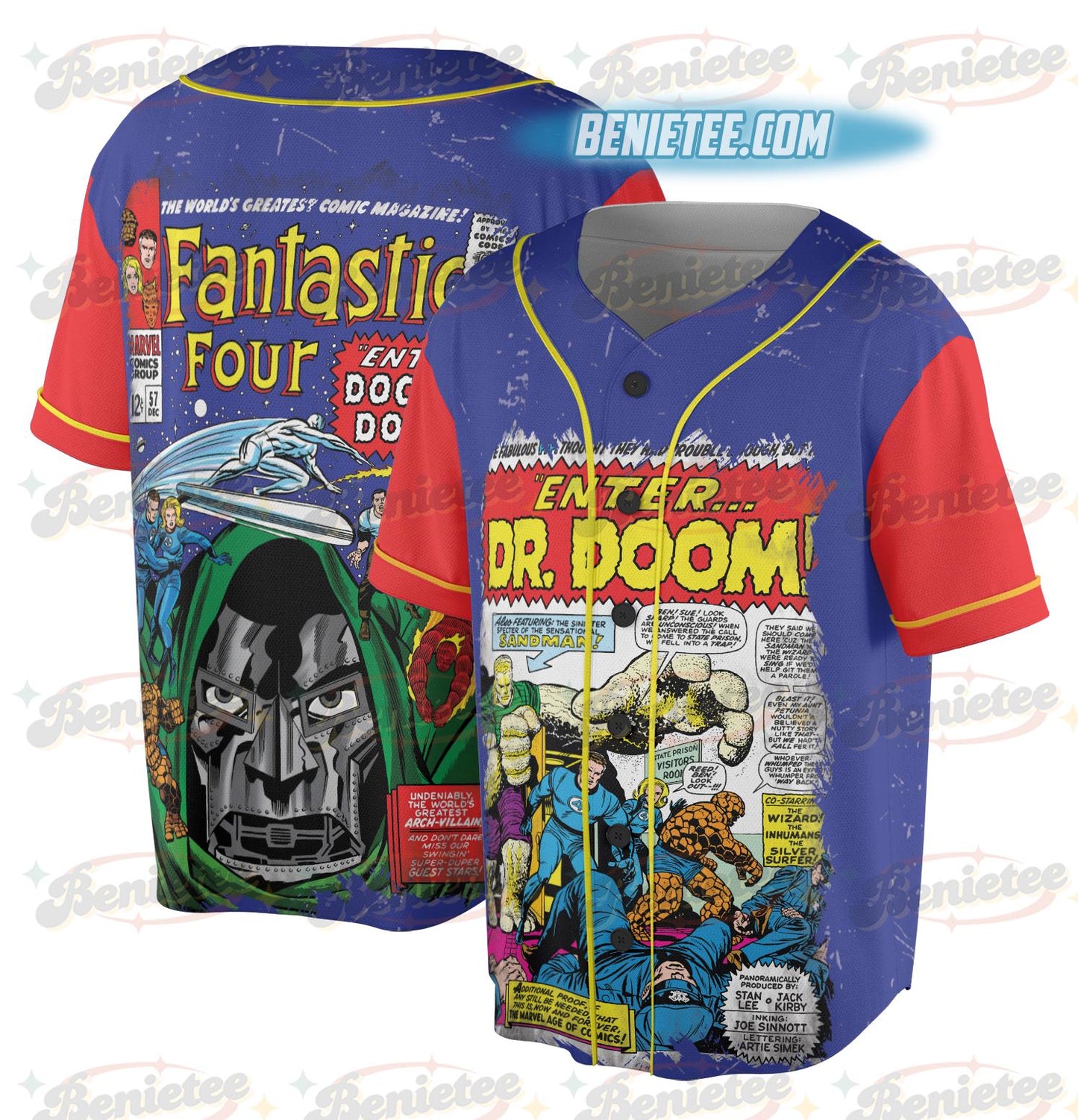 Fantastic Four Jersey, Limited Edition Jersey,Doctor Doom and the Silver Surfer sports jersey product view 1