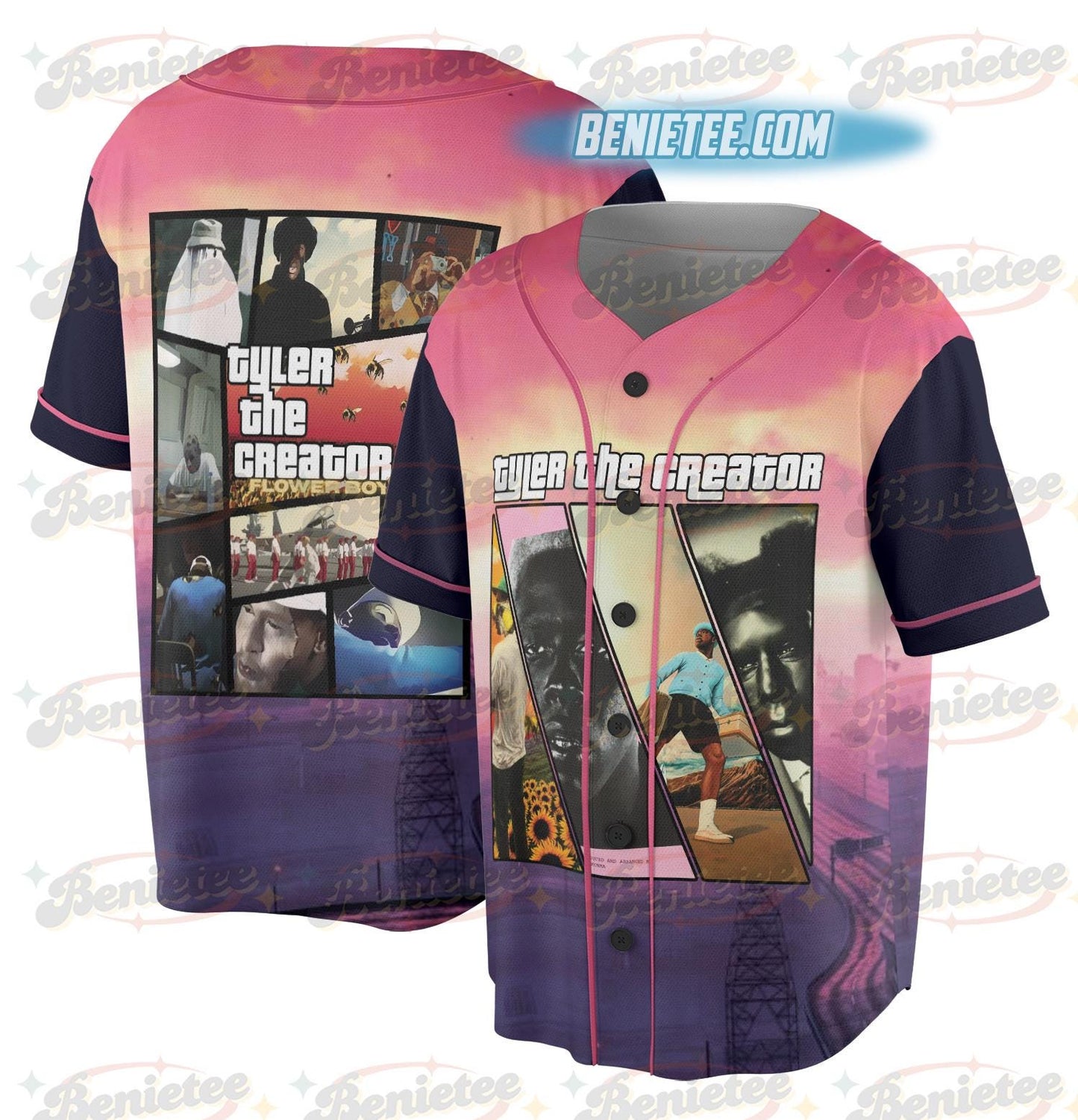 Ty-ler The Crea-tor Tour 2025 Baseball Jersey baseball jersey product view 1