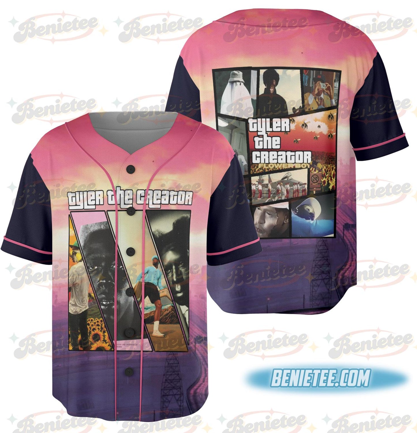 Ty-ler The Crea-tor Tour 2025 Baseball Jersey baseball jersey product view 2