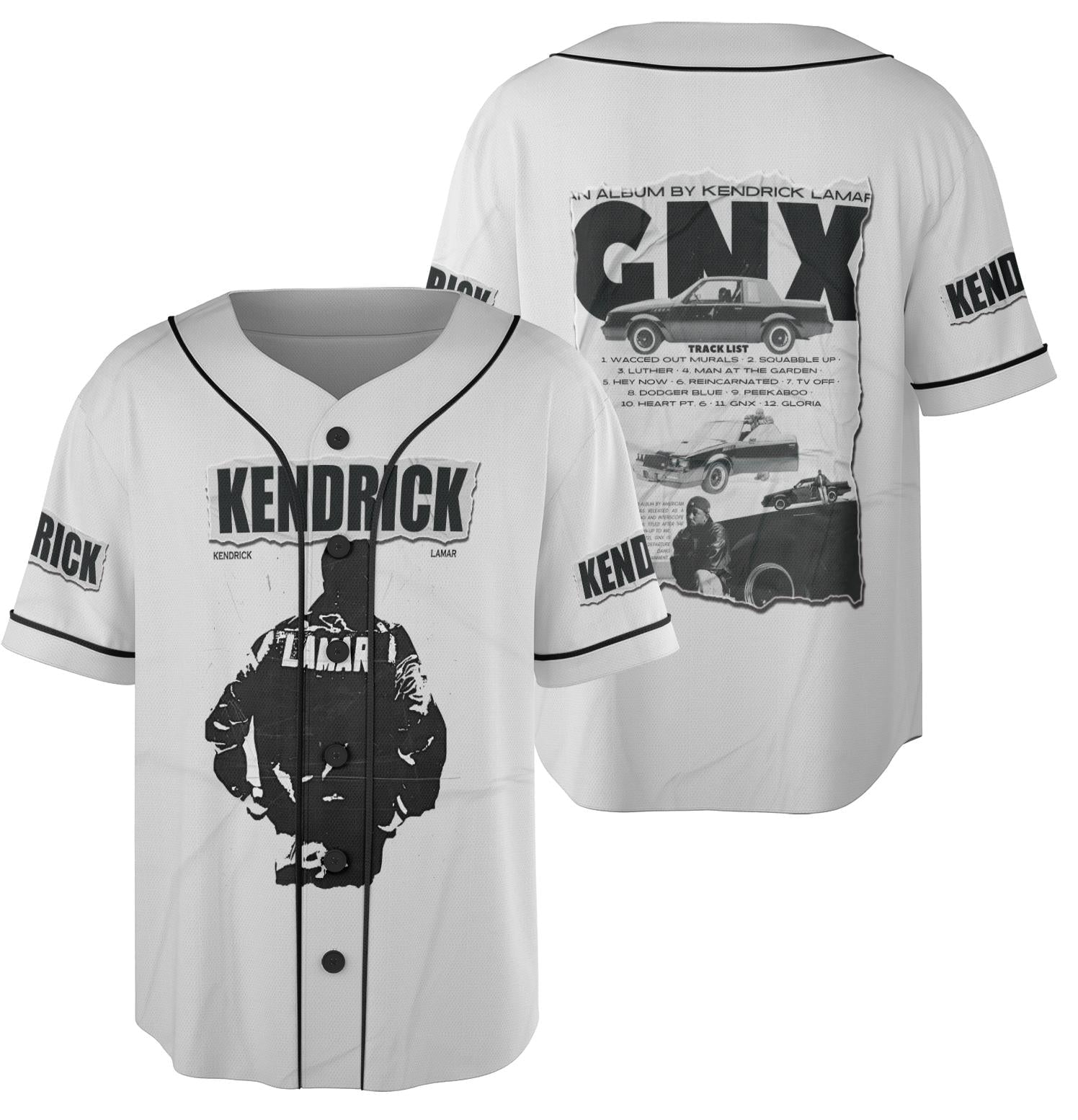 Kend Lamar GNX Jersey, Vintage GNX Racing Glub, Kend Lamar Limited Edition sports jersey product view 2
