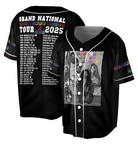 Kend/rick La/mar & S/Z/A Tour 2025 Jersey sports jersey product view 2