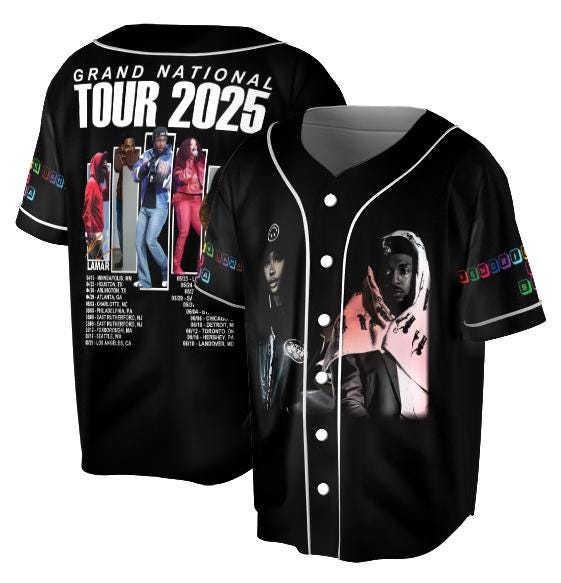 Ken-Lamar & SZ-A Grand National Tour 2025 Jersey, Ken-Lamar Shirt, SZ-A Shirt sports jersey product view 2