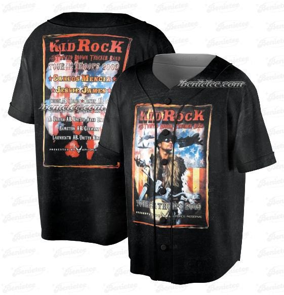 Flawed 2009 Kid Rock Tour Troops Jersey sports jersey product view 2