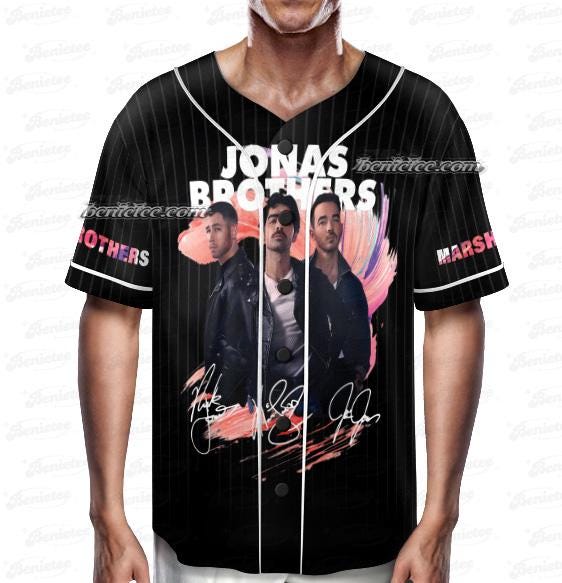 Jonas Bros 20th Annivesary Tour 2025 Baseball Jersey baseball jersey product view 1