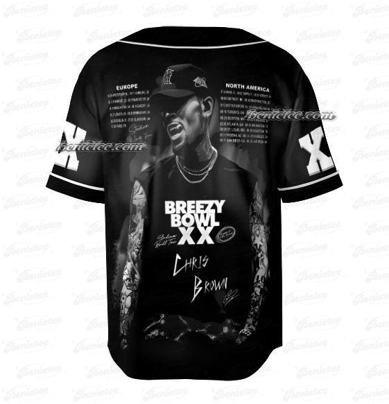 Chris Brown Album Baseball Jersey baseball jersey product view 2