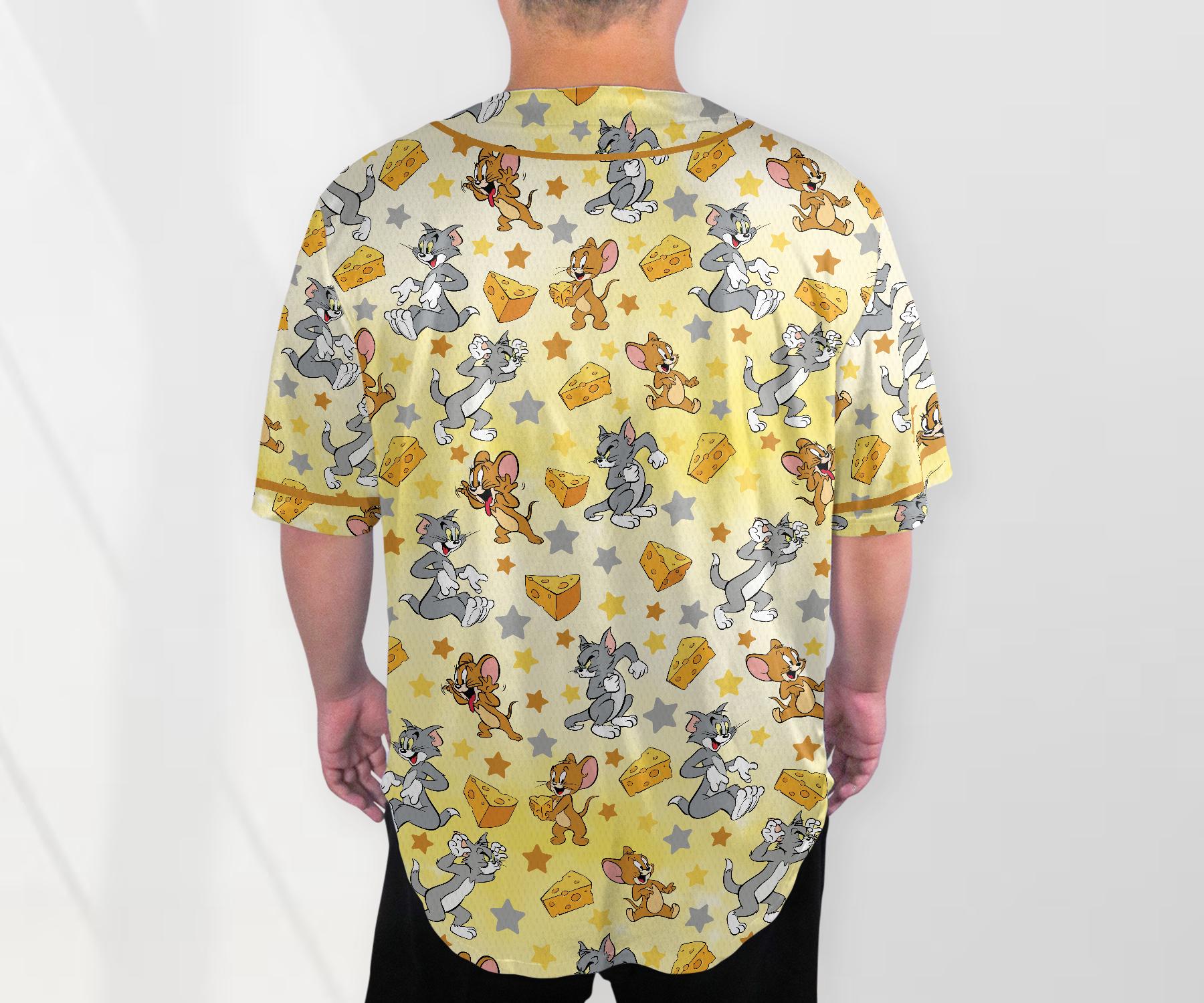 Tom And Jerry Jersey Tom And Jerry Shirt Cute Baseball Jersey Shirt Funny Jersey Shirt Tom Shirt Gifts baseball jersey product view 3