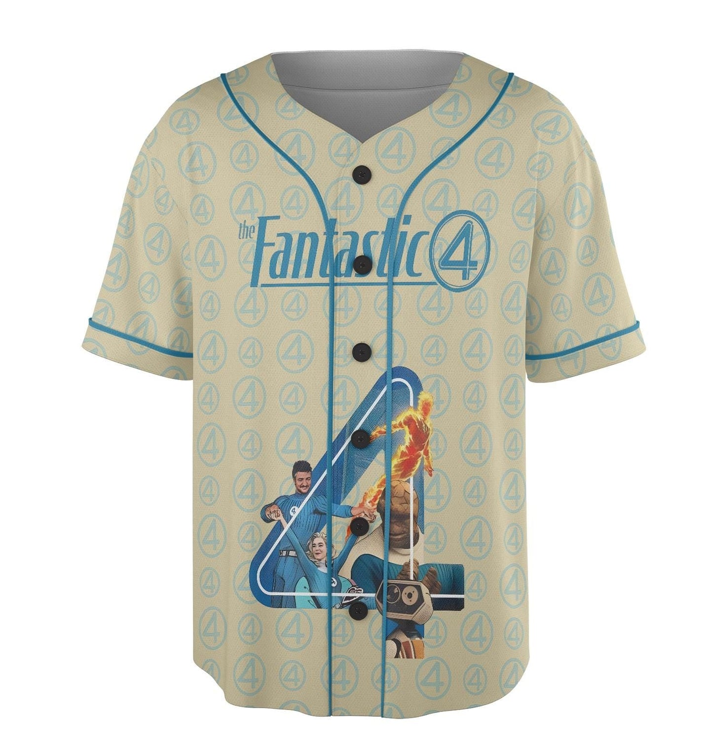 The Fantastic Four First Steps Unisex Baseball Jersey, Movie Jersey baseball jersey product view 3