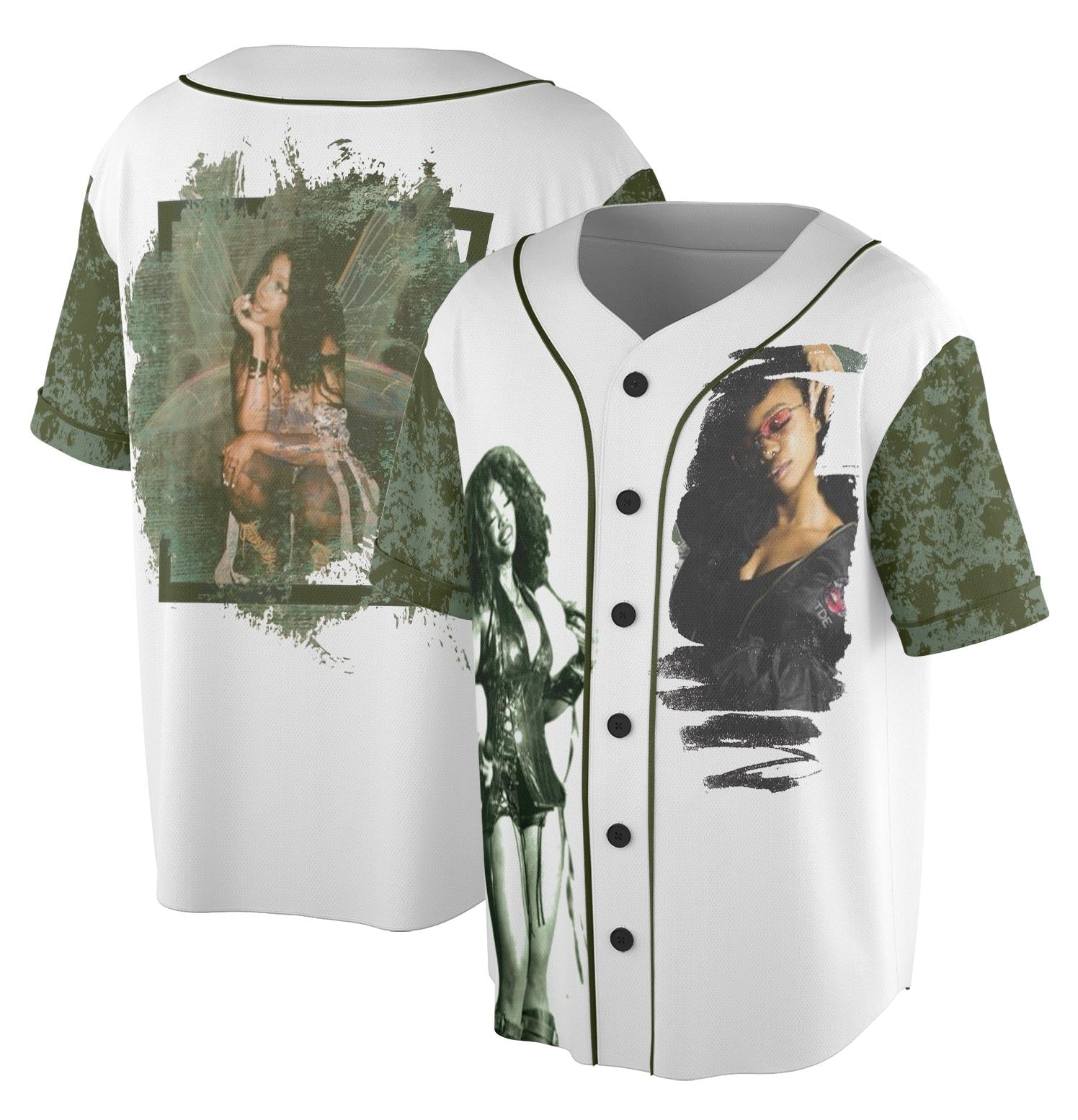 SZA SOS Retro Aesthetic Baseball Jersey, Vintage-Washed SZA Jersey, R&B Tour Graphic Tee baseball jersey product view 1