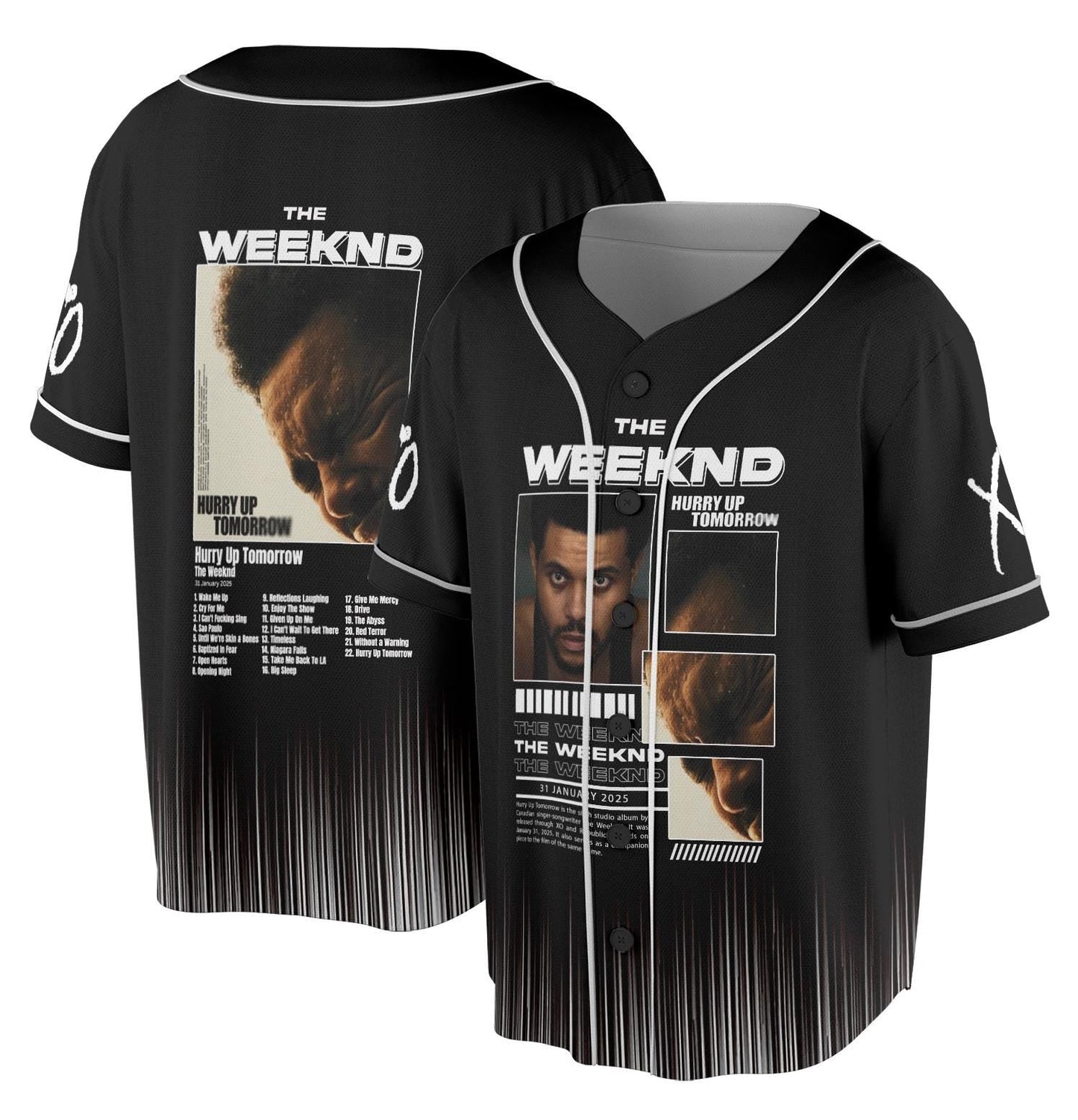Vintage The Weeknd Shirt, The Weeknd Baseball Jersey, Hip-Hop Music Shirt, Starboy, After Hours Album, The Weeknd Merch baseball jersey product view 1