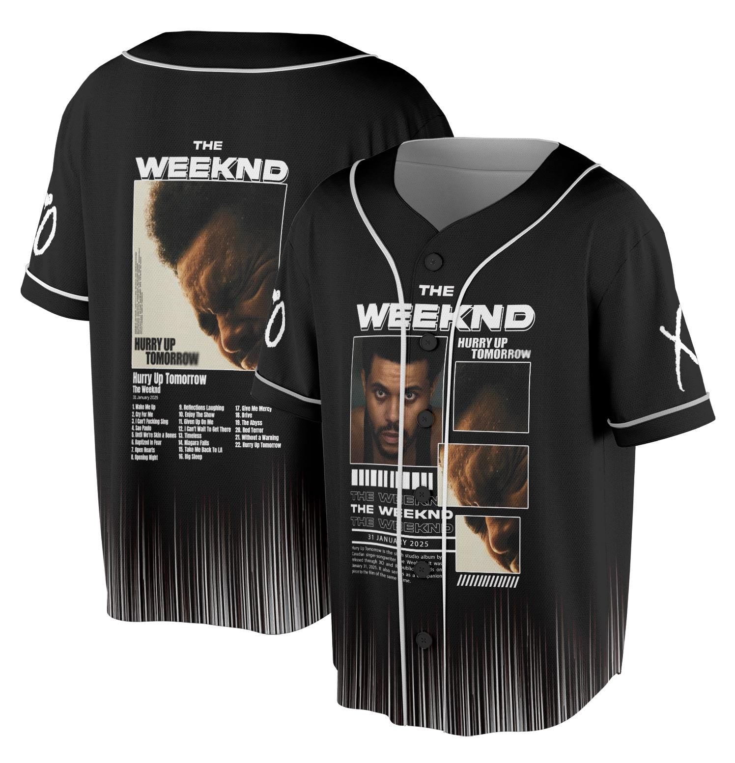 Vintage The Weeknd Shirt, The Weeknd Baseball Jersey, Hip-Hop Music Shirt, Starboy, After Hours Album, The Weeknd Merch baseball jersey product view 1