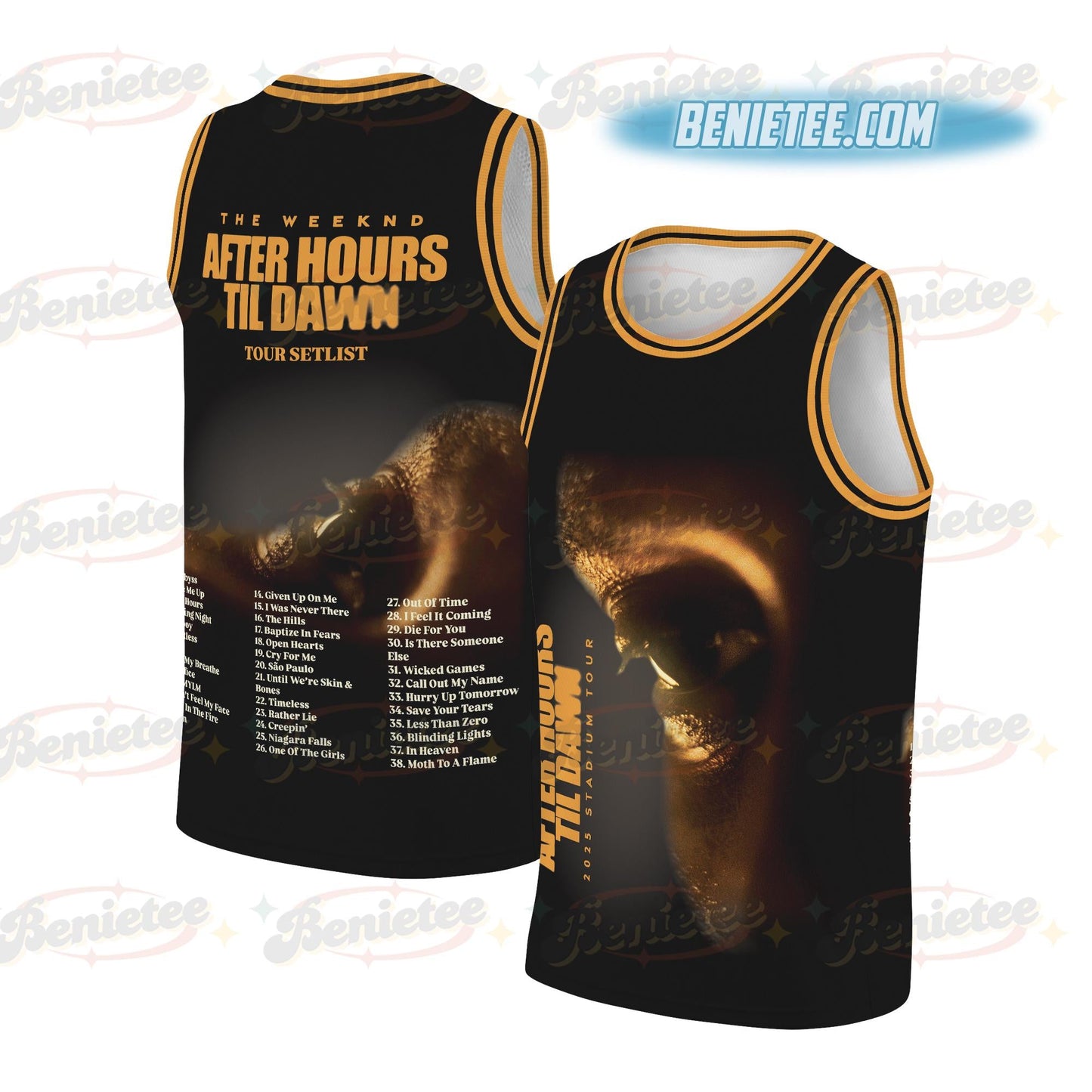 The Weeknd After Hours Tour Basketball Jersey basketball jersey product view 1