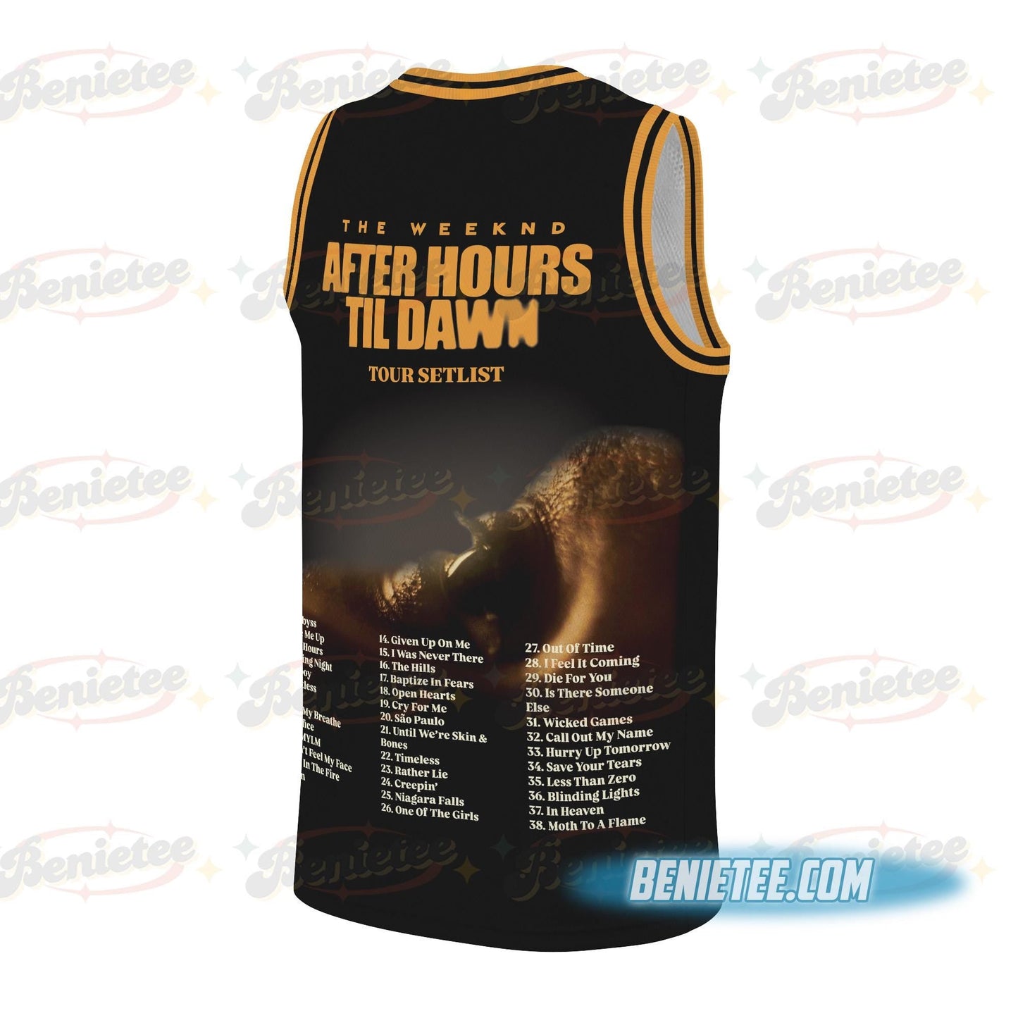 The Weeknd After Hours Tour Basketball Jersey basketball jersey product view 3