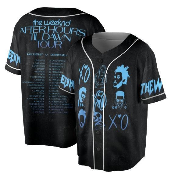 The Weeknd Tour 2025 Baseball Jersey baseball jersey product view 2