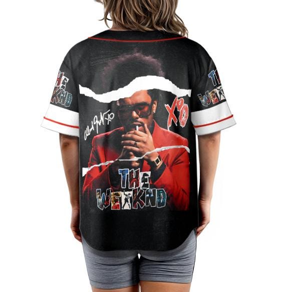 The Weeknd Merch, Dawn Fm Jersey, Starboy Jersey sports jersey product view 2