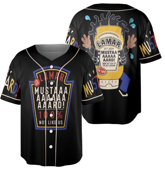 Kendrick Lamar Mustard Music BAseball Jersey baseball jersey product view 2
