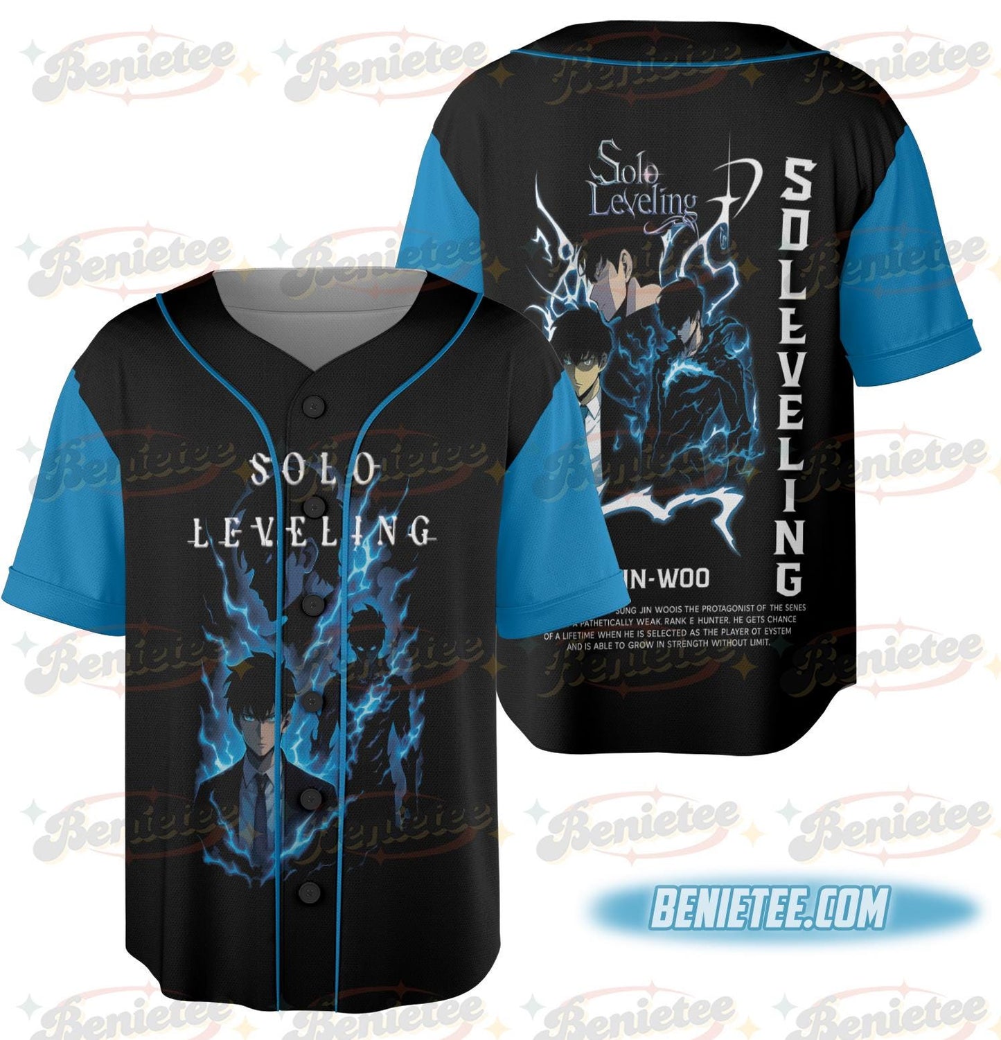Solo Leveling newest Graphic Baseball Jersey baseball jersey product view 2